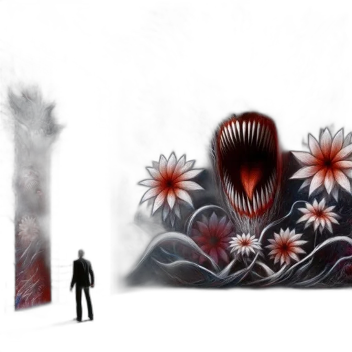 creature, flower, concept art, fantasy art transparent PNG cut-out