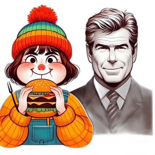food, concept art, comic book art, cartoon transparent PNG cut-out