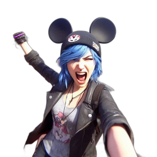 jacket, hat, staff, face transparent PNG cut-out
