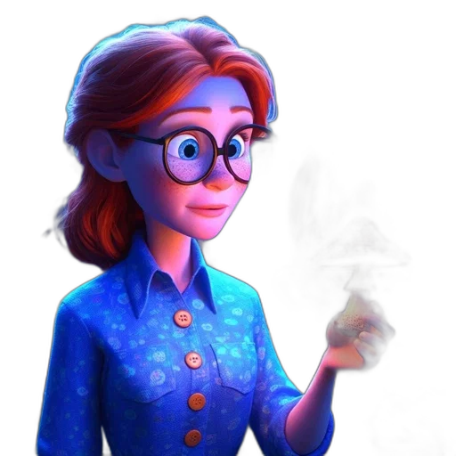 staff, face, dress, 3d render transparent PNG cut-out
