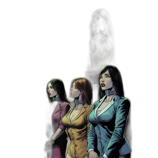comic book art, concept art, neon lights, fog transparent PNG cut-out