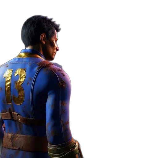 concept art, 3d render, blue, male transparent PNG cut-out