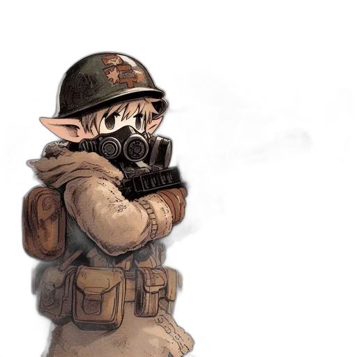 weapon, mask, jacket, hat transparent PNG cut-out