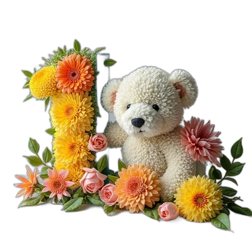 flower, photorealistic, 3d render, boy transparent PNG cut-out