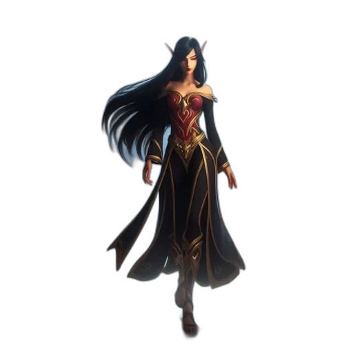 dress, fantasy art, concept art, 3d render transparent PNG cut-out