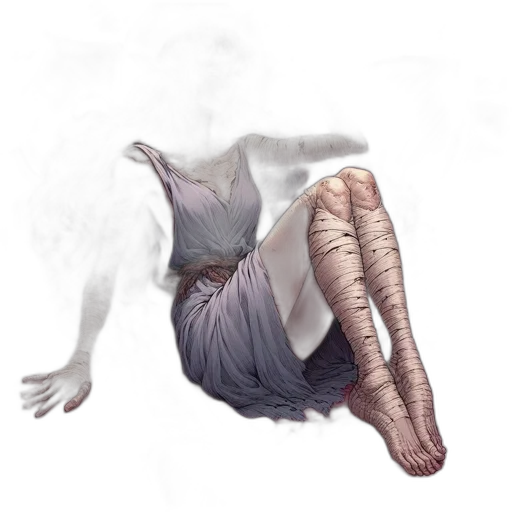 dress, creature, shoes, hair transparent PNG cut-out