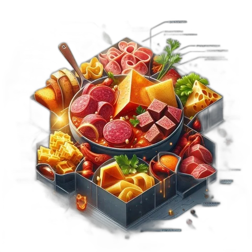 food, jewelry, concept art, photorealistic transparent PNG cut-out