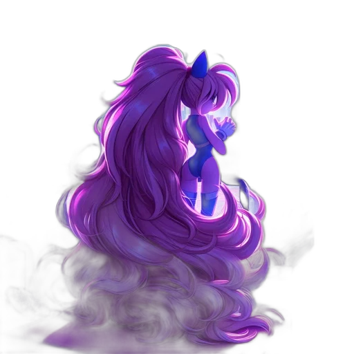 hair, dragon, creature, dress transparent PNG cut-out