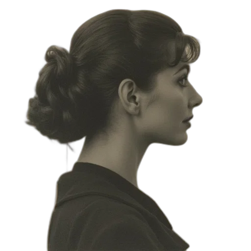 face, hair, staff, jewelry transparent PNG cut-out