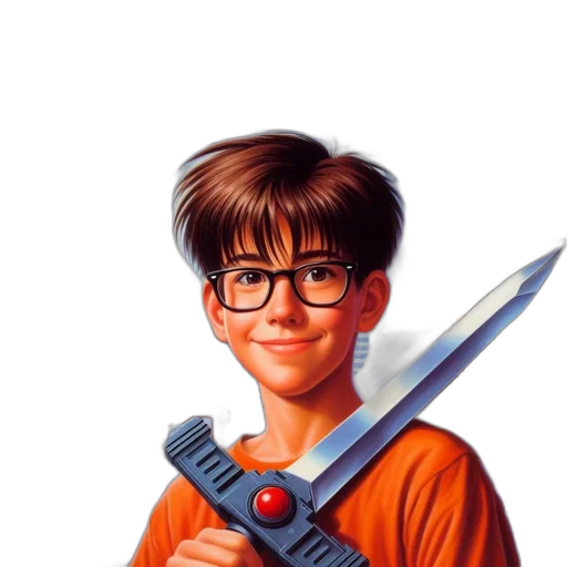 weapon, staff, sword, robot transparent PNG cut-out