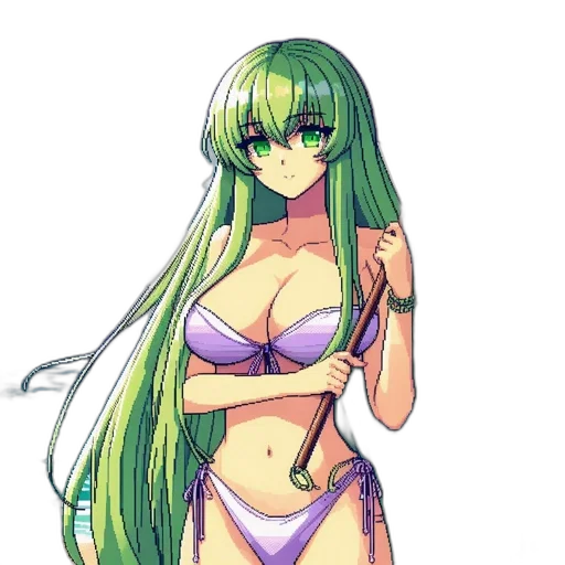weapon, staff, dress, pixel art transparent PNG cut-out