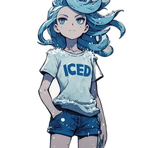 dress, staff, jacket, hair transparent PNG cut-out