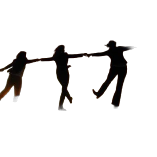 staff, three, friends, holding transparent PNG cut-out