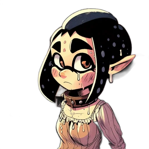 dress, mask, creature, staff transparent PNG cut-out