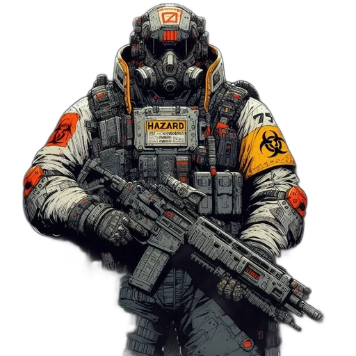 weapon, robot, concept art, pixel art transparent PNG cut-out