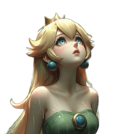 crown, dress, face, staff transparent PNG cut-out