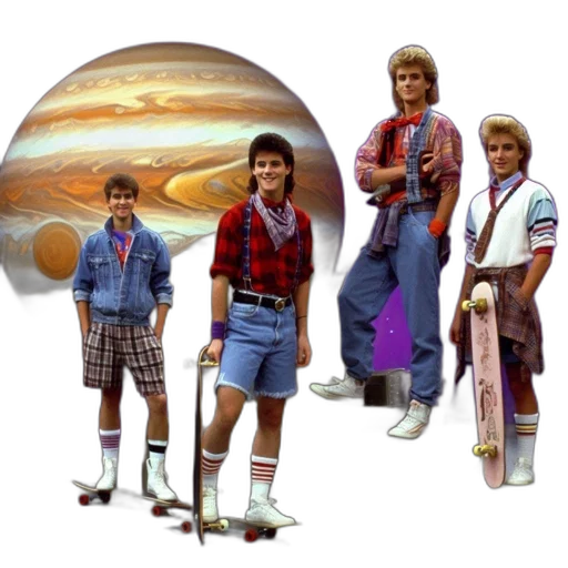 staff, concept art, outer space, four transparent PNG cut-out