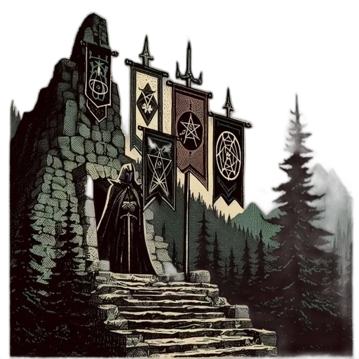 staff, crown, concept art, fantasy art transparent PNG cut-out