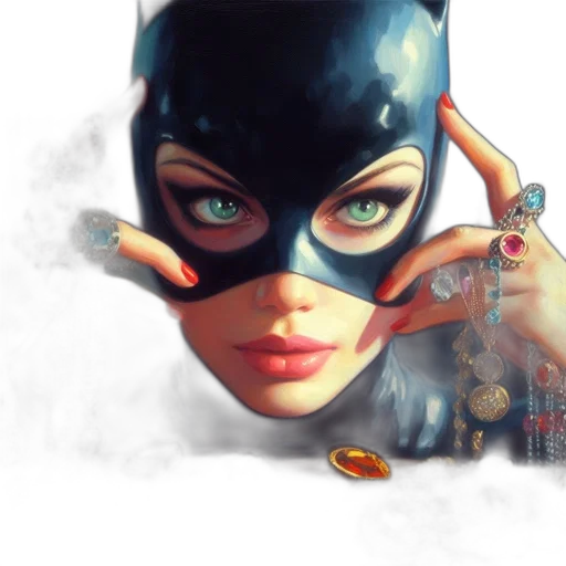 mask, comic book art, concept art, fantasy art transparent PNG cut-out