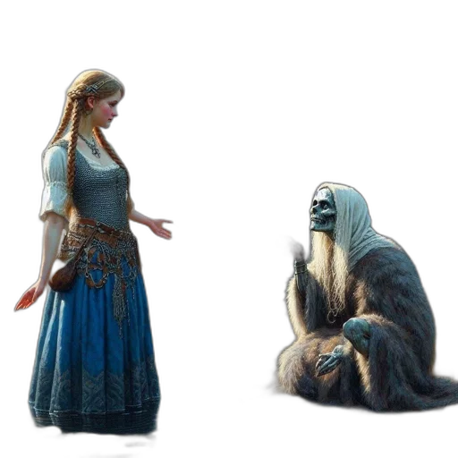 creature, dress, concept art, fantasy art transparent PNG cut-out