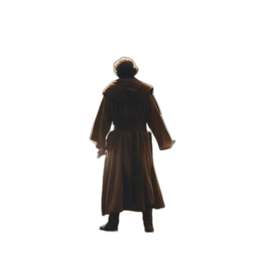 jacket, staff, hat, creature transparent PNG cut-out