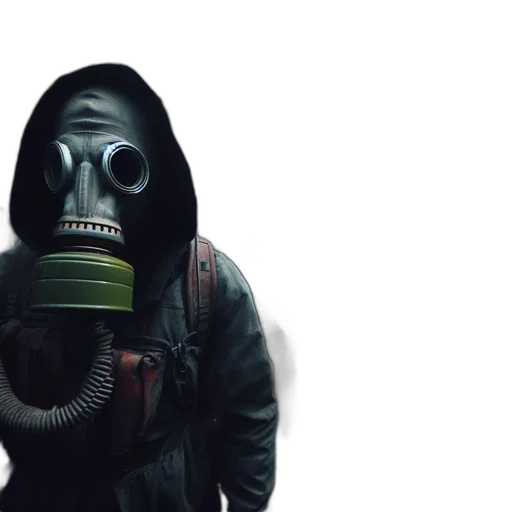 mask, jacket, concept art, cyberpunk transparent PNG cut-out