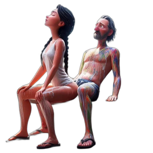 photorealistic, concept art, 3d render, oil painting transparent PNG cut-out