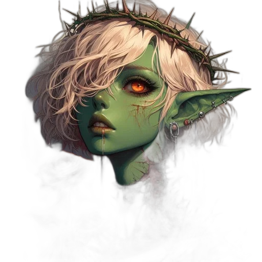 face, mask, staff, creature transparent PNG cut-out