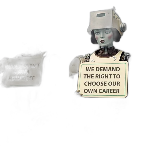 robot, 3d render, concept art, two transparent PNG cut-out