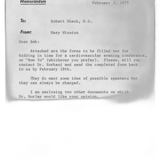 memorandum, dated, february, 1975 transparent PNG cut-out