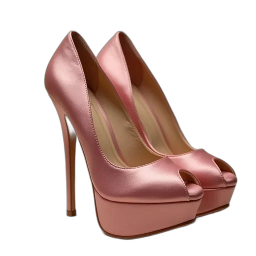 shoes, 3d render, women, satin transparent PNG cut-out