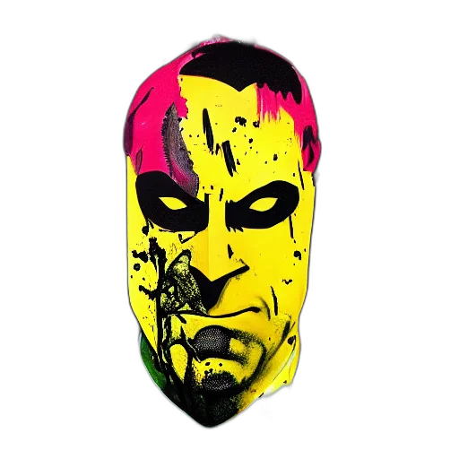 mask, comic book art, cyberpunk, cartoon transparent PNG cut-out