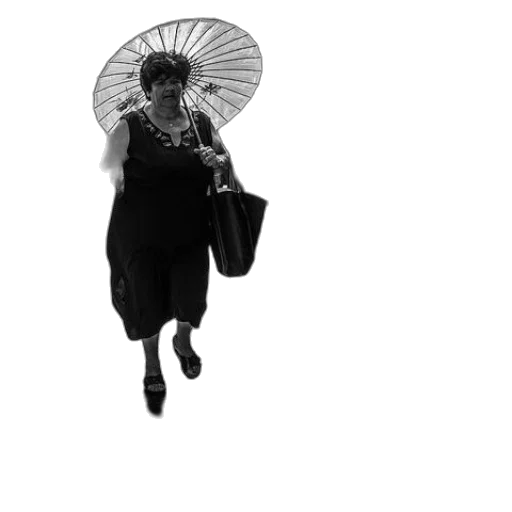 umbrella, hat, staff, dress transparent PNG cut-out
