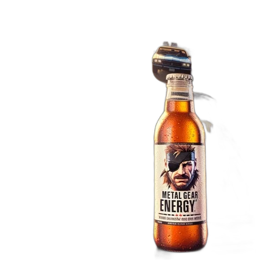 bottle, weapon, 3d render, metal transparent PNG cut-out