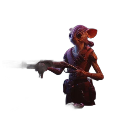 weapon, staff, creature, animal transparent PNG cut-out