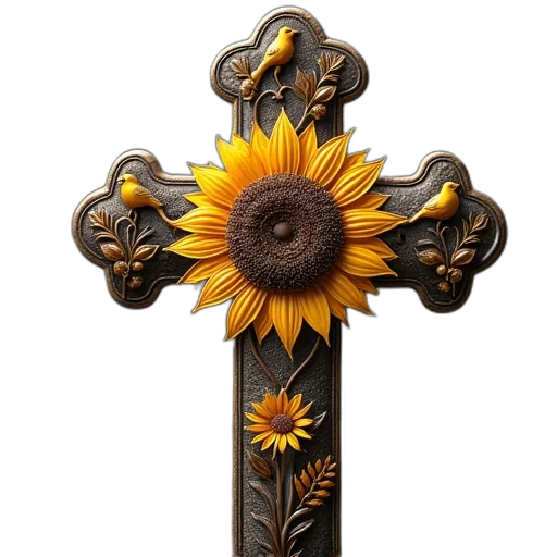 staff, crown, sword, flower transparent PNG cut-out