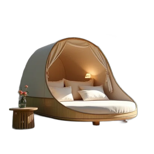furniture, umbrella, hat, 3d render transparent PNG cut-out