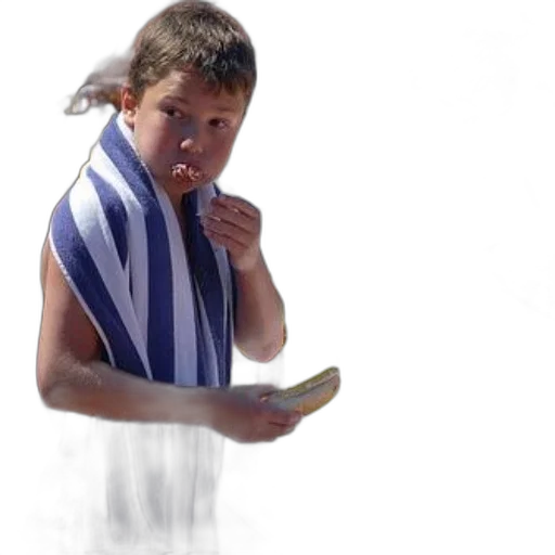 boy, wearing, blue, white transparent PNG cut-out