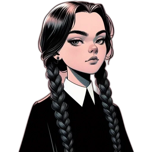 hair, staff, face, jacket transparent PNG cut-out