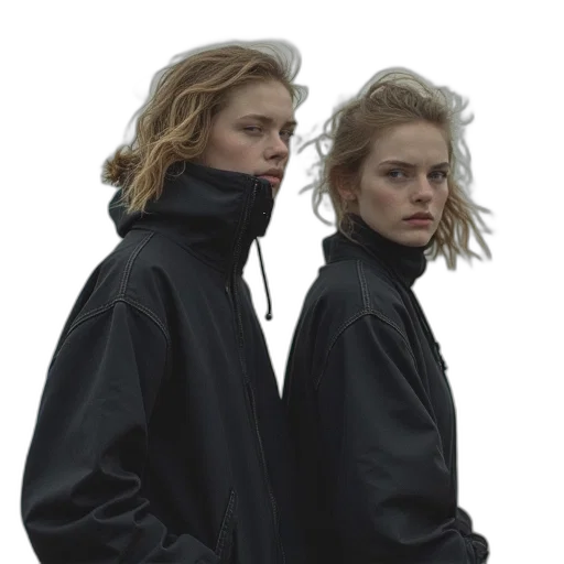 jacket, staff, face, cyberpunk transparent PNG cut-out