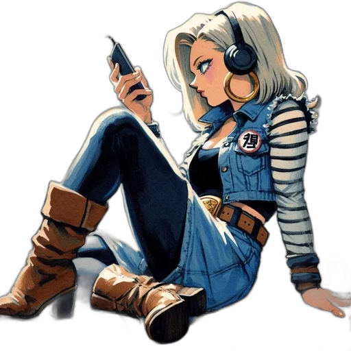 weapon, staff, jacket, comic book art transparent PNG cut-out