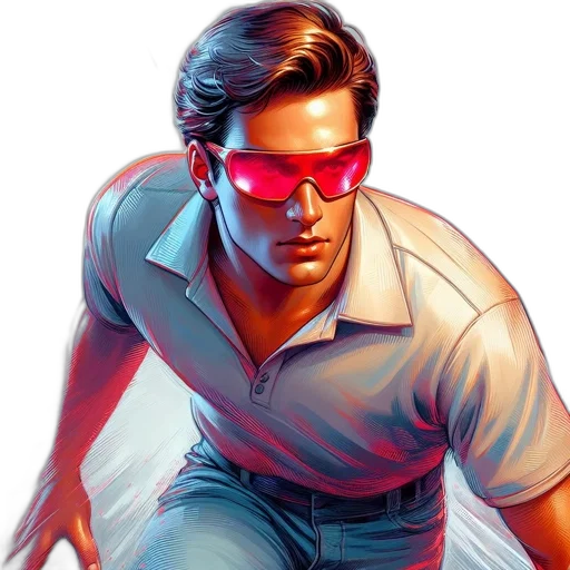 face, robot, comic book art, vaporwave transparent PNG cut-out