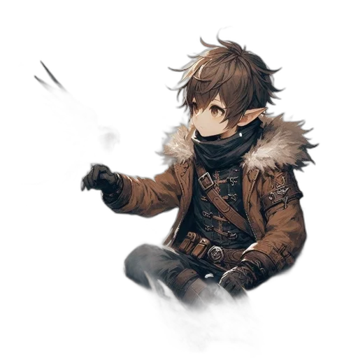 jacket, weapon, staff, dragon transparent PNG cut-out