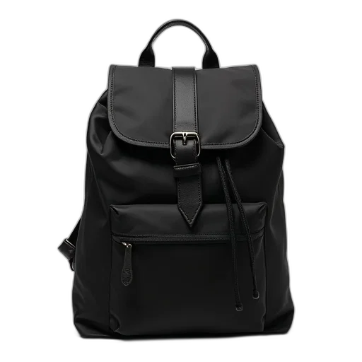3d render, dark, nylon, backpack transparent PNG cut-out