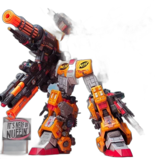 robot, weapon, concept art, 3d render transparent PNG cut-out