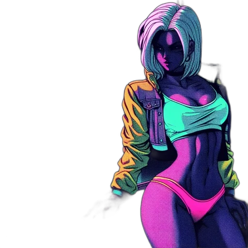 jacket, robot, mask, cyberpunk transparent PNG cut-out