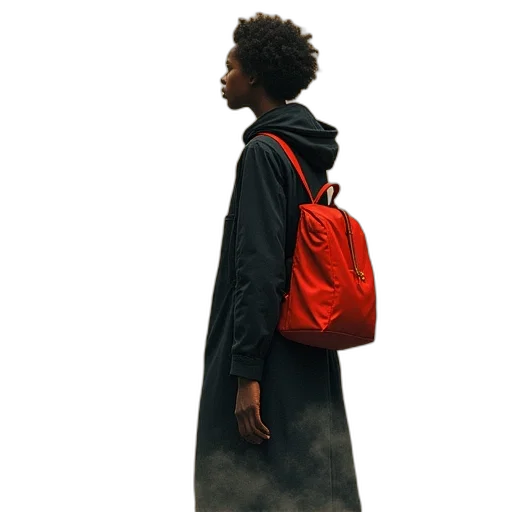 jacket, umbrella, face, dress transparent PNG cut-out