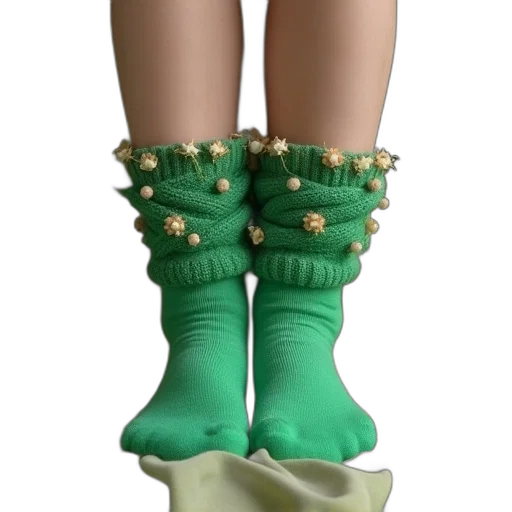 shoes, 3d render, concept art, green transparent PNG cut-out