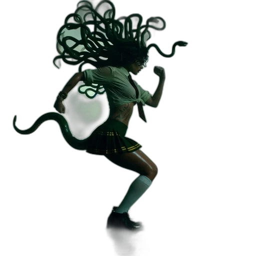 hair, creature, concept art, 3d render transparent PNG cut-out