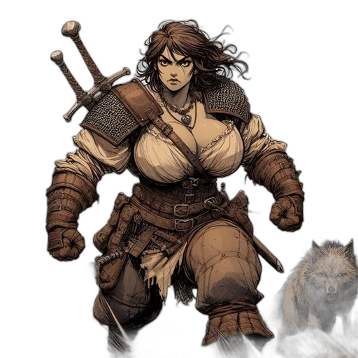 concept art, fantasy art, comic book art, pixel art transparent PNG cut-out
